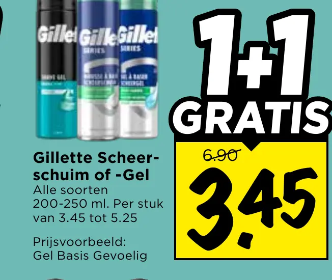 Gillette scheerschuim of -gel