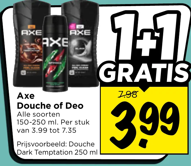 Axe douche of deo