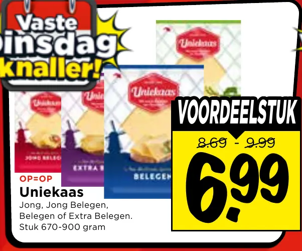 uniekaas jong, jong belegen, belegen of extra belegen