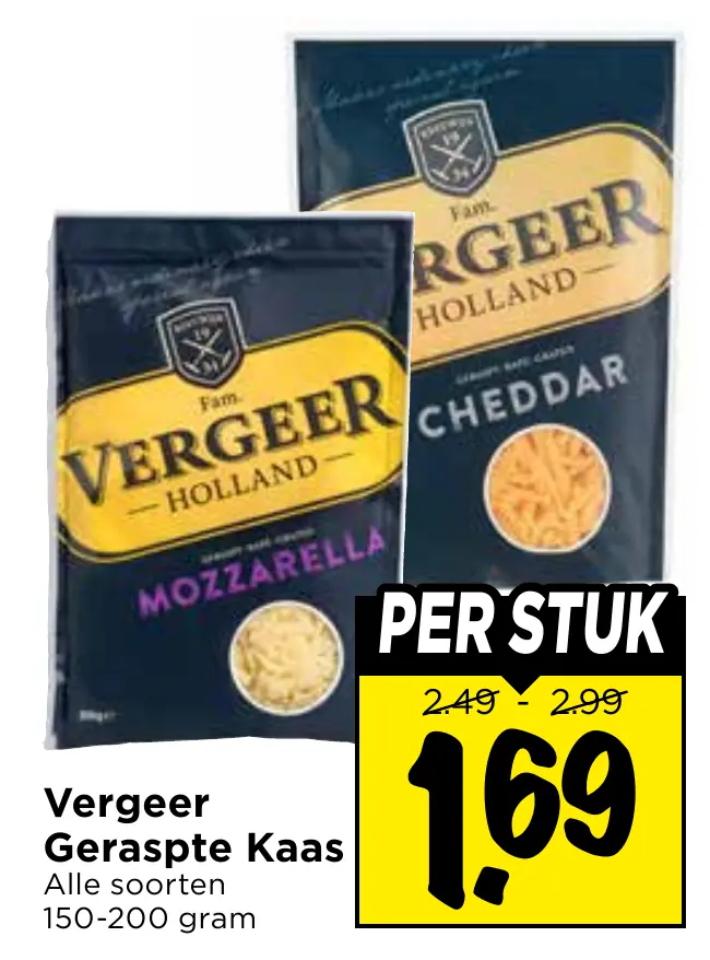 vergeer geraspte kaas