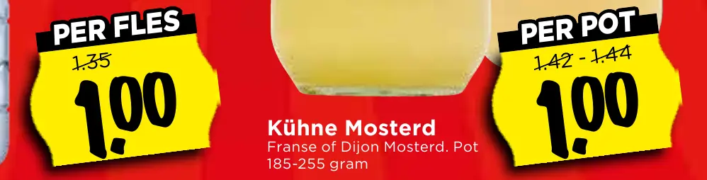 Kühne mosterd Franse of Dijon