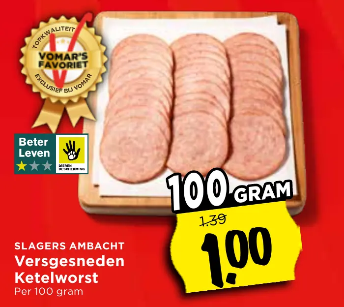 versgesneden ketelworst