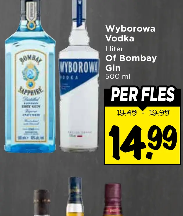 wyborowa vodka of bombay gin