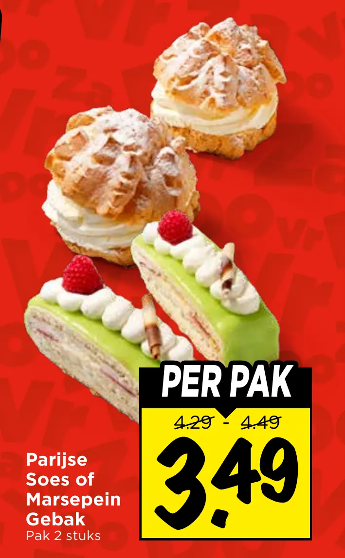 parijse soes of marsepein gebak