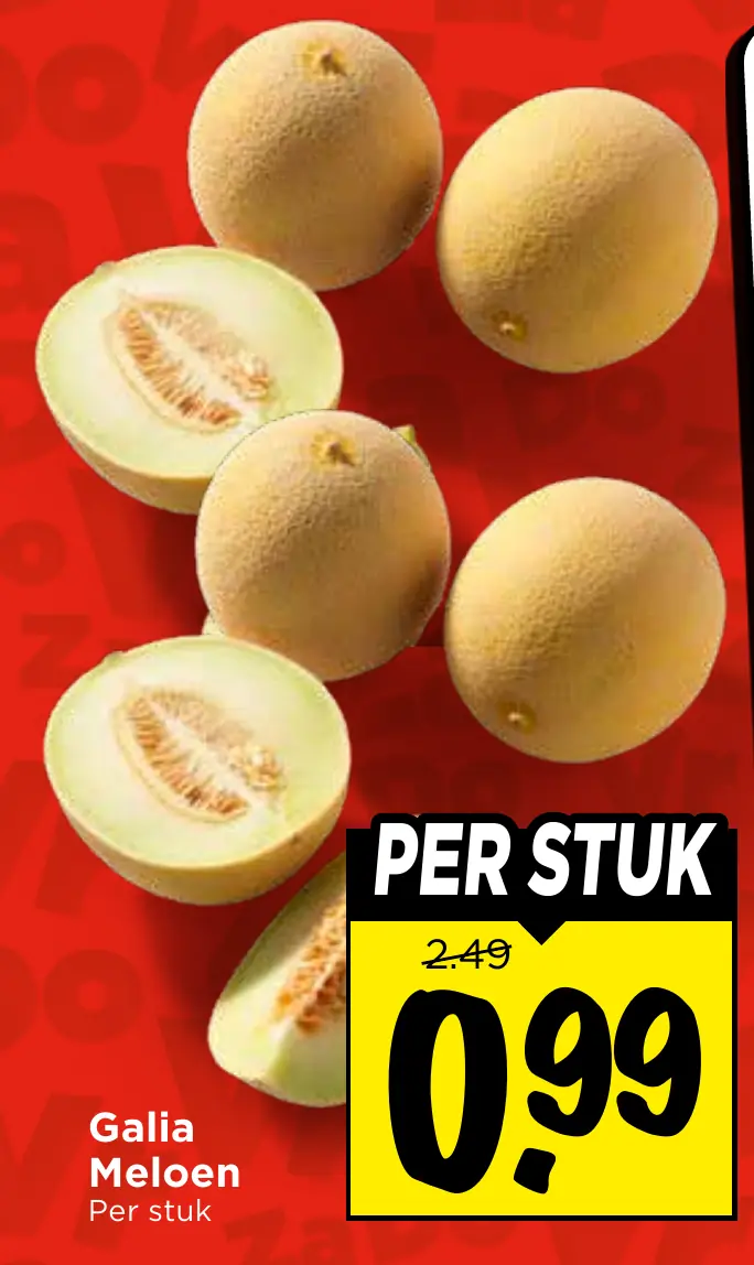 galia meloen — per stuk voor €0.99