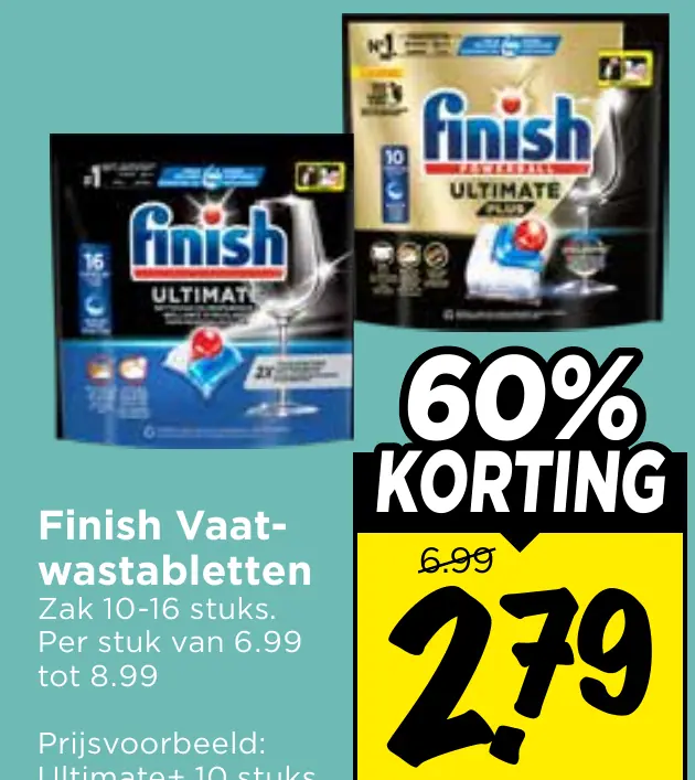 Finish vaatwastabletten — 60% korting