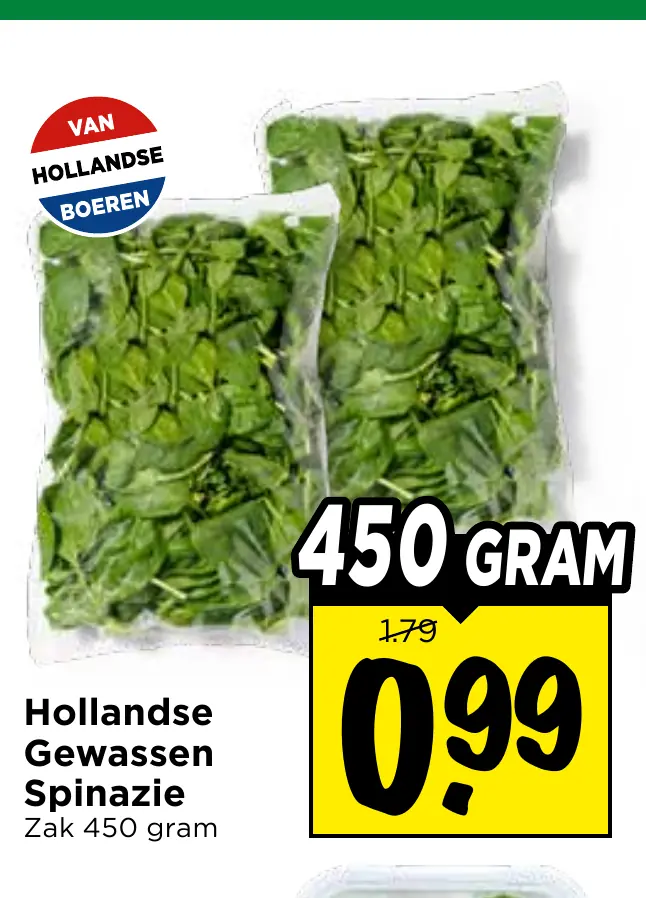 hollandse gewassen spinazie
