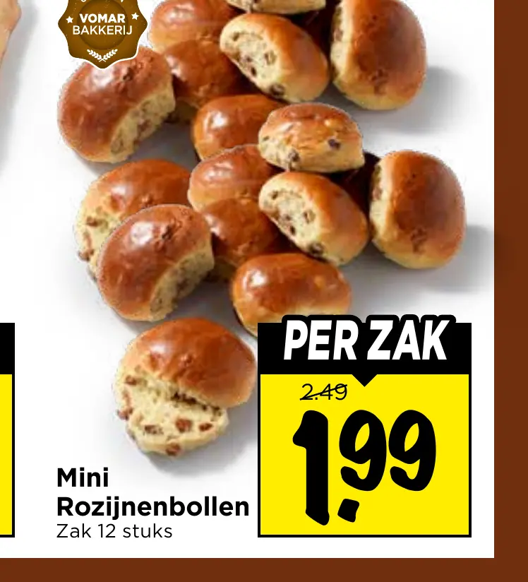 mini rozijnenbollen