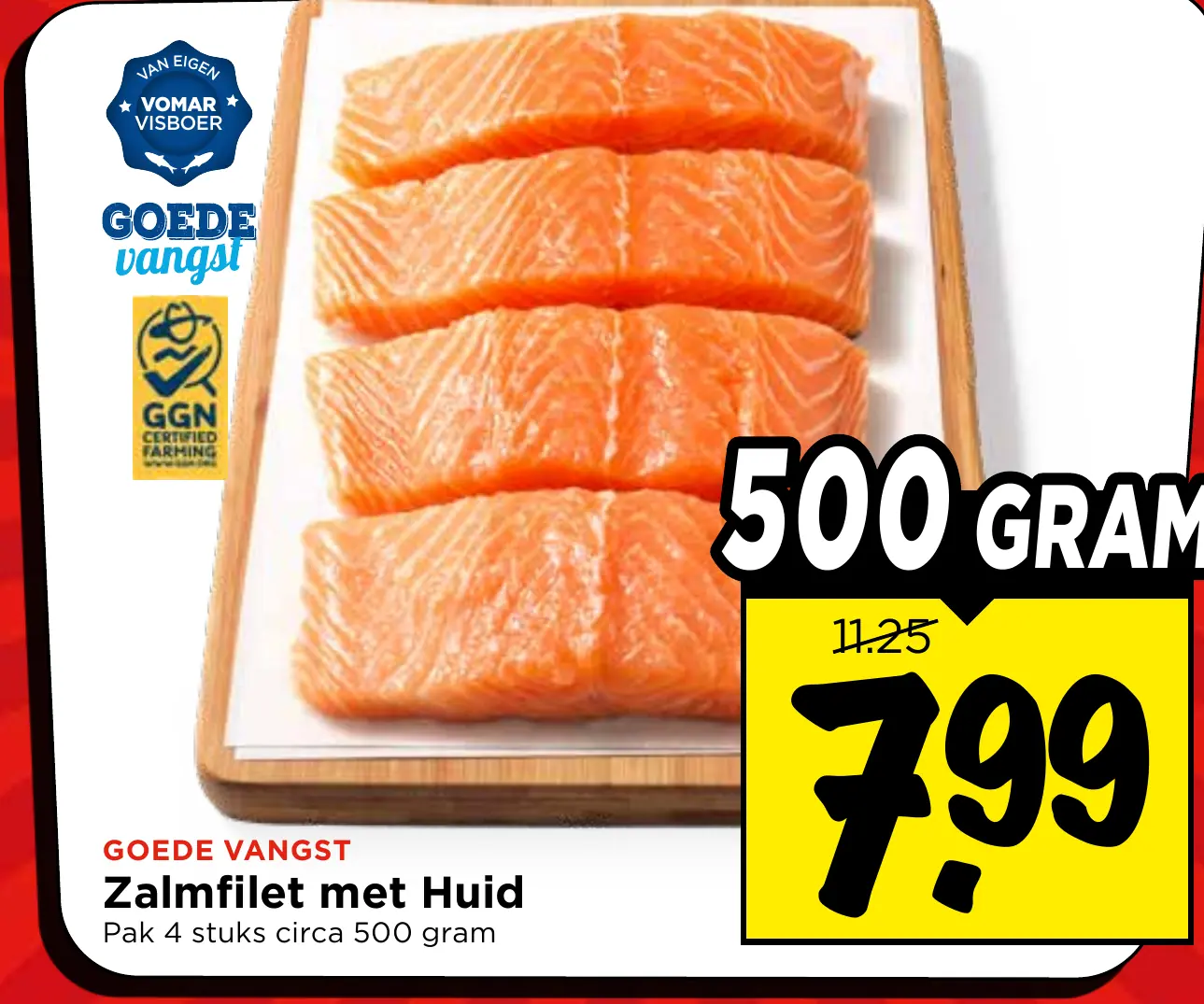 zalmfilet met huid