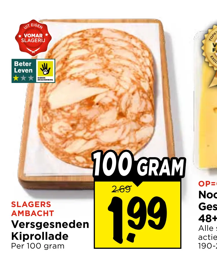 versgesneden kiprollade