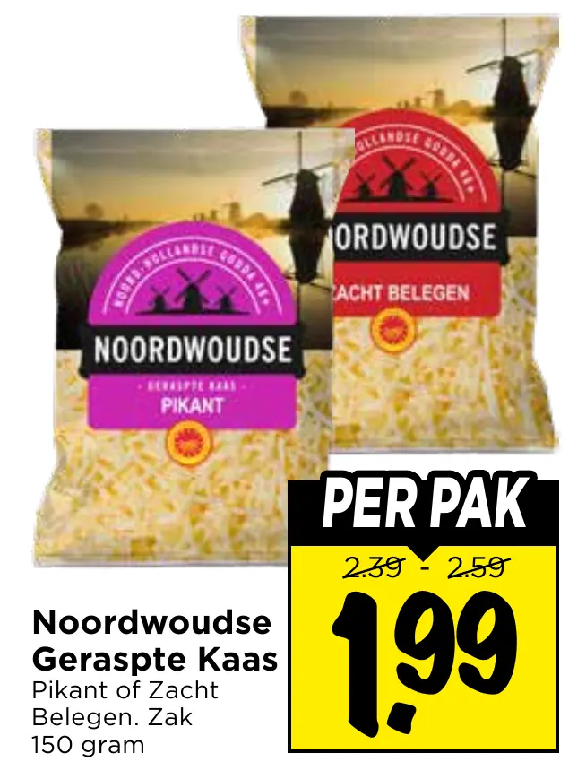 noordwoudse geraspte kaas