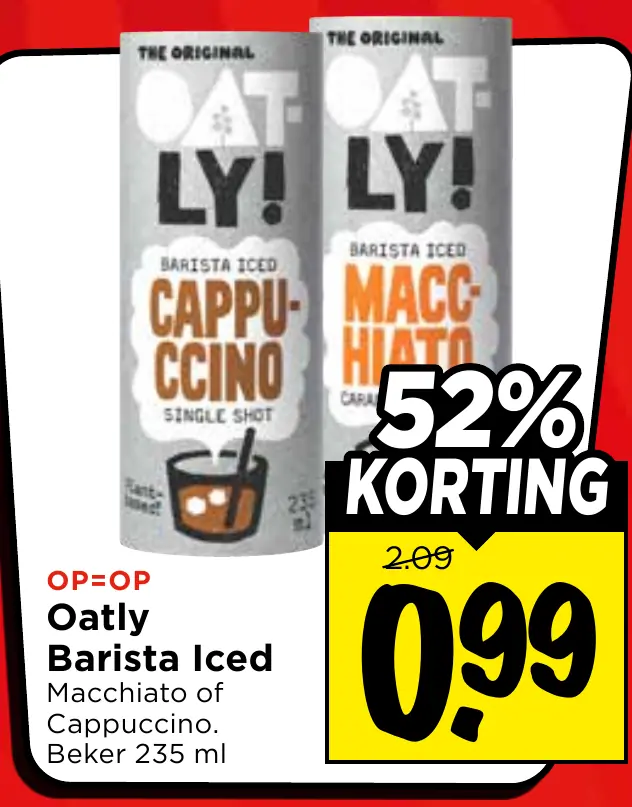 oatly barista iced macchiato of cappuccino