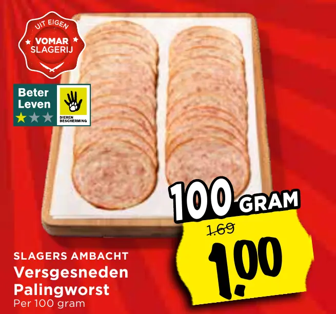 versgesneden palingworst