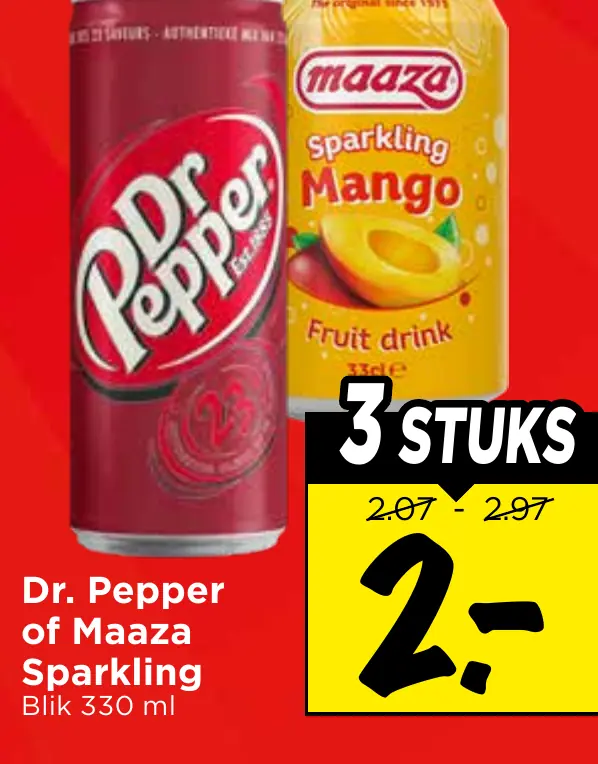 Dr. Pepper of maaza sparkling