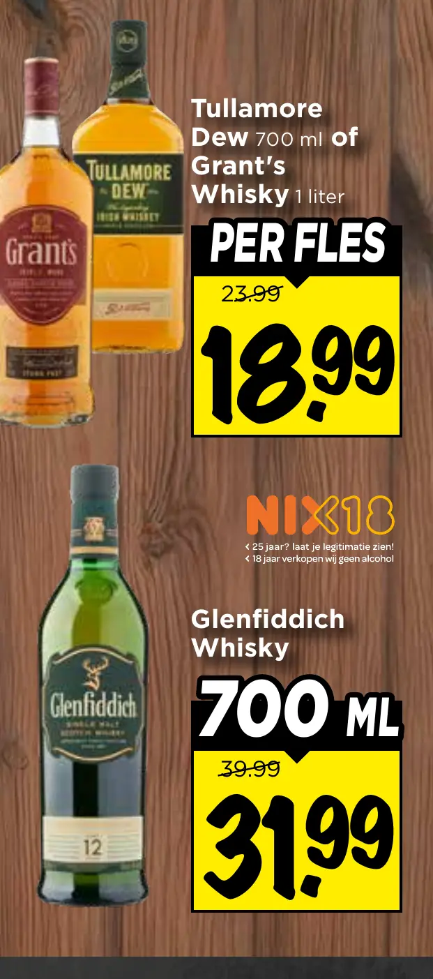 tullamore dew 700 ml of grant's whisky 1 liter