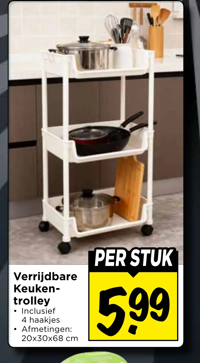 verrijdbare keukentrolley