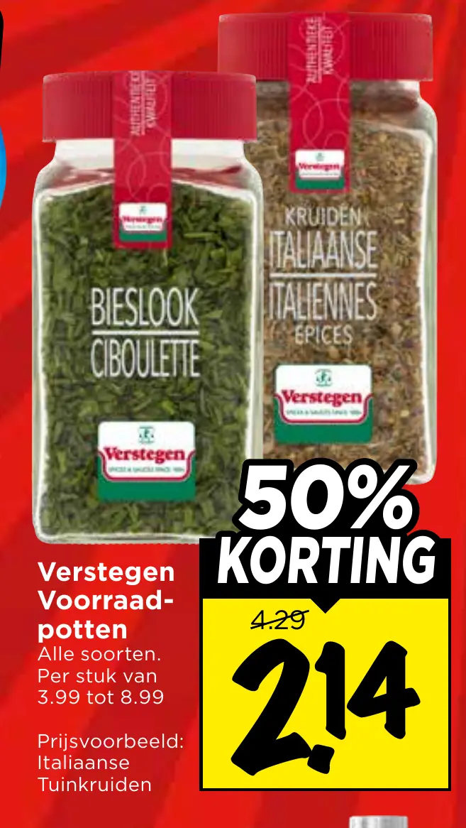 Verstegen voorraadpotten