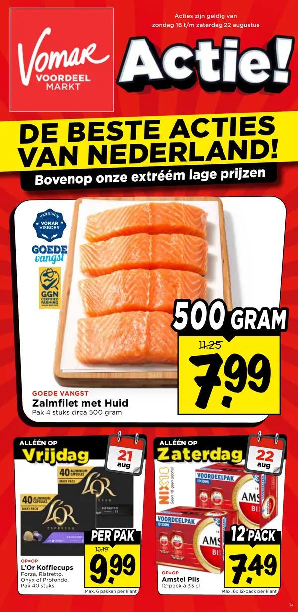 Cover van de Vomar folder week 34