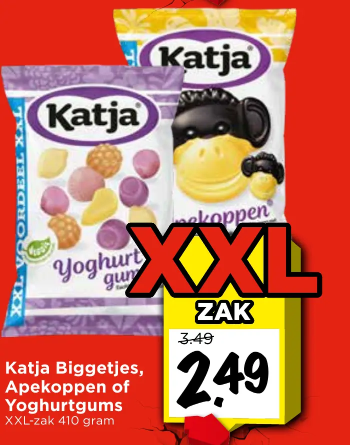 Katja biggetjes, apekoppen of yoghurtgums