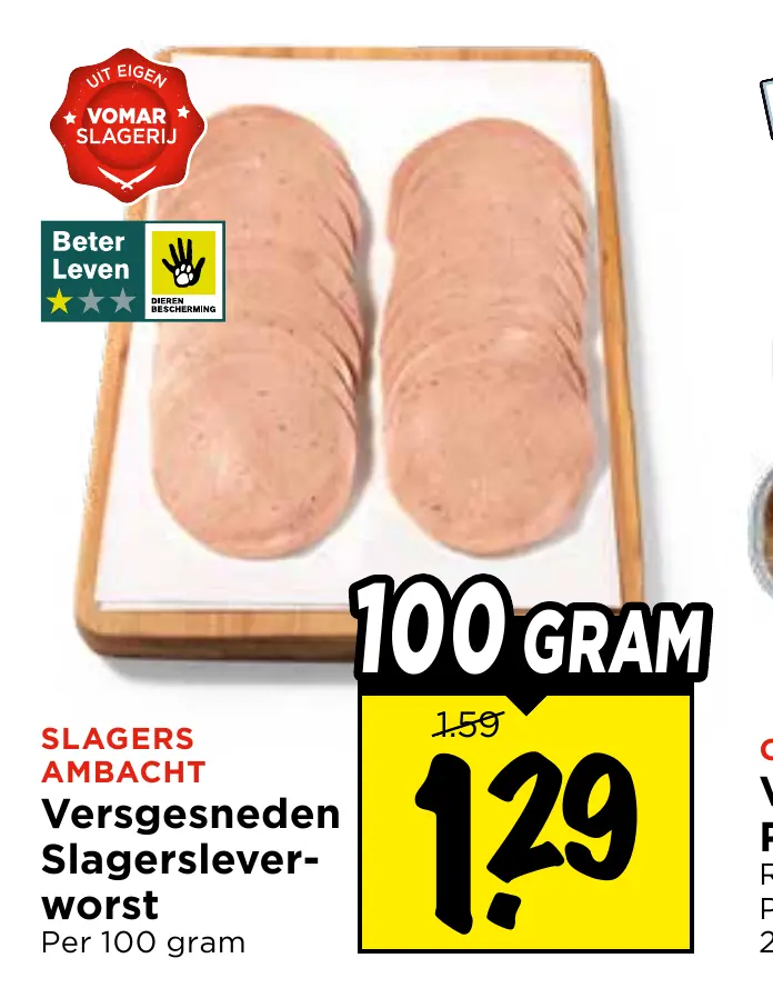 versgesneden slagersleverworst