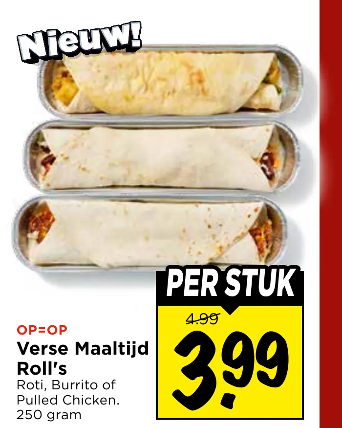 verse maaltijd roll's