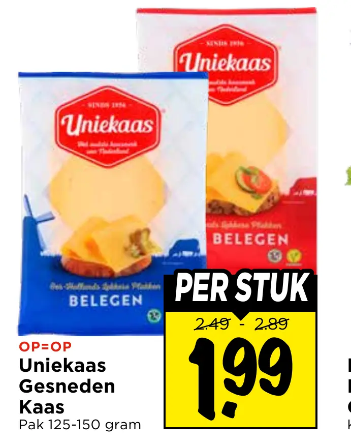 uniekaas gesneden kaas