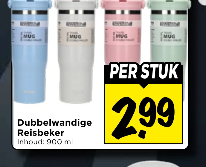 dubbelwandige reisbeker