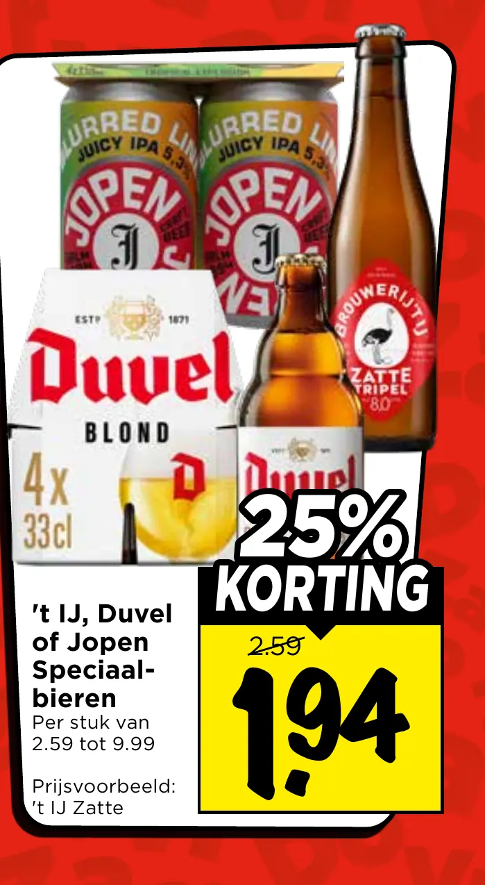 't ij, duvel of jopen speciaalbieren