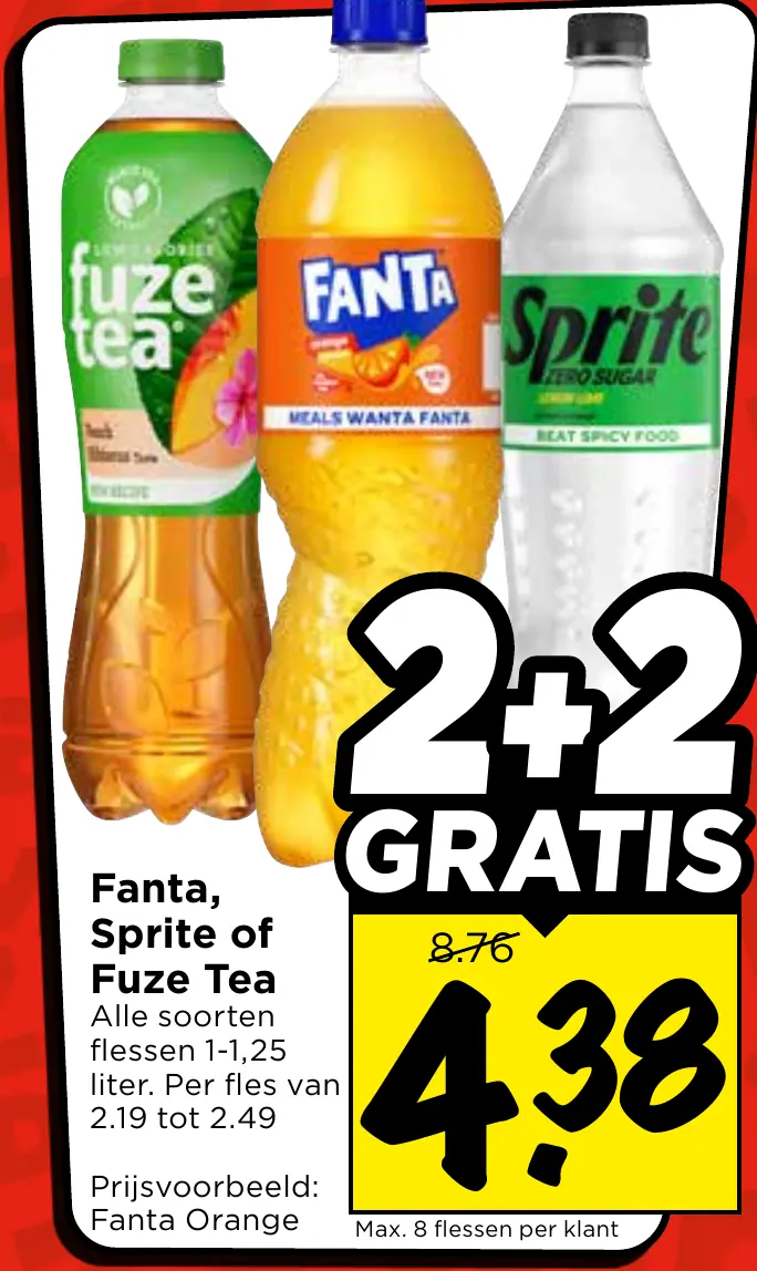 fanta, sprite of fuze tea