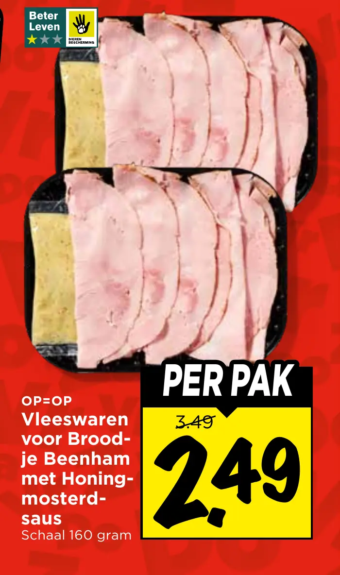 vleeswaren voor broodje beenham met honingmosterdsaus