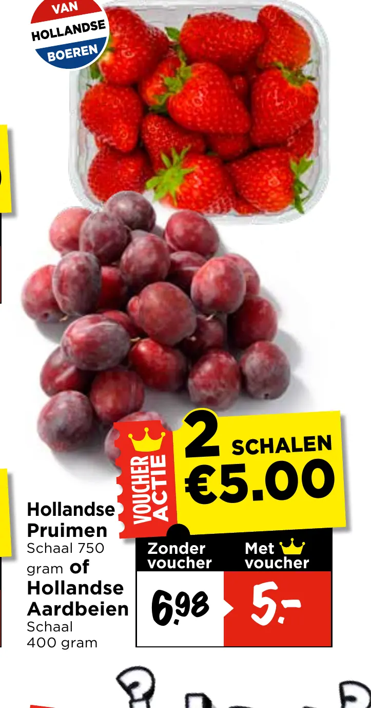 hollandse pruimen en hollandse aardbeien