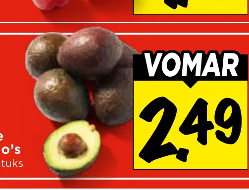 eetrijpe avocado's