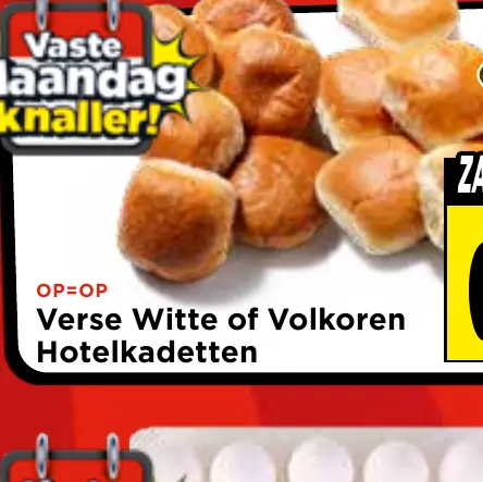 verse witte of volkoren hotelkadetten
