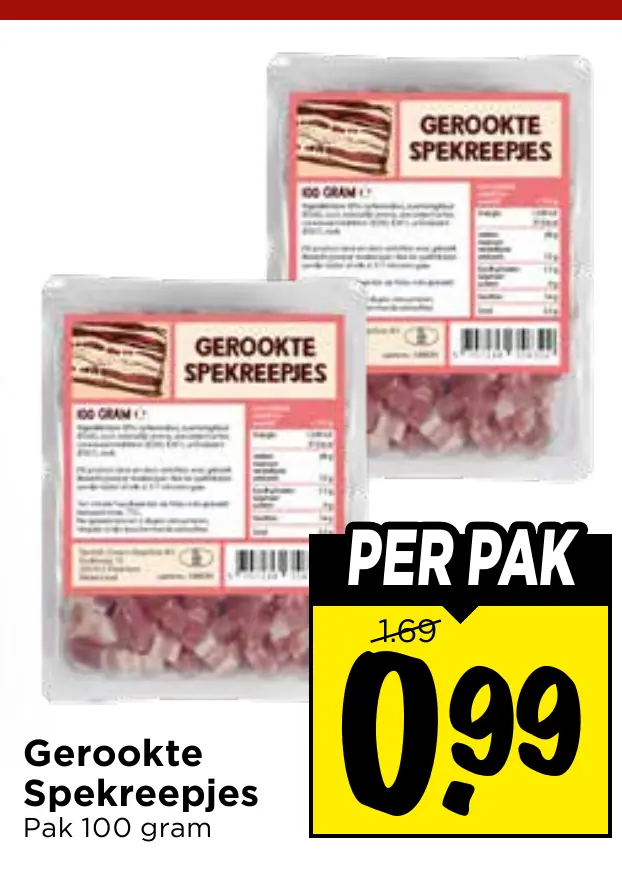 gerookte spekreepjes