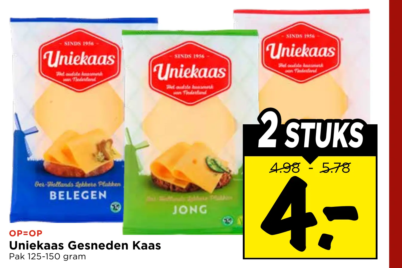 uniekaas gesneden kaas