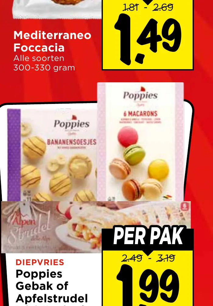 Poppies gebak of apfelstrudel