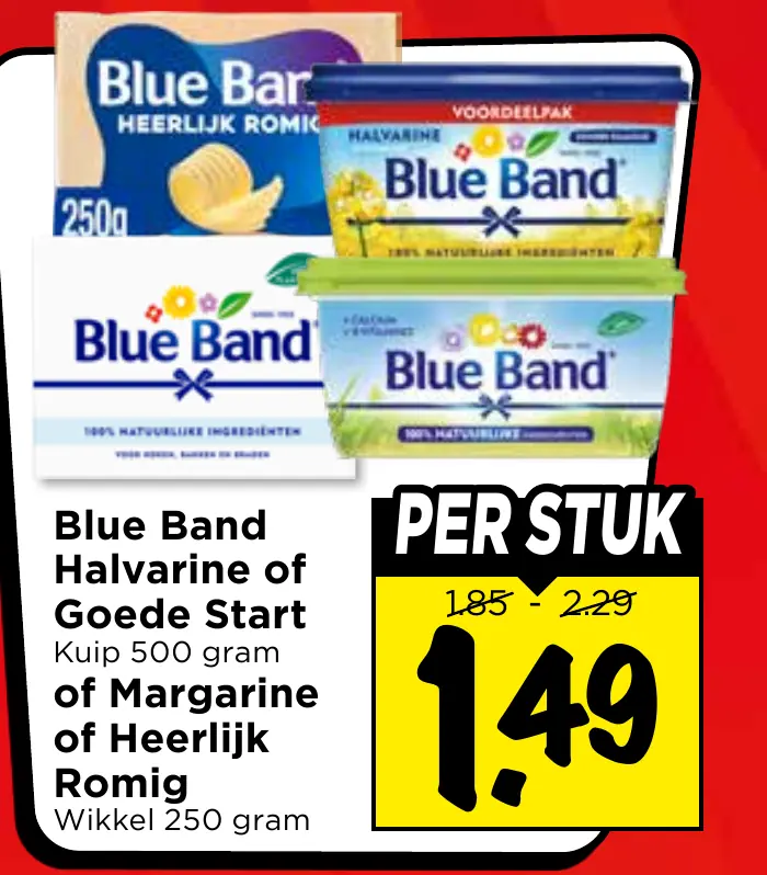 Blue Band halvarine of goede start of margarine of heerlijk romig