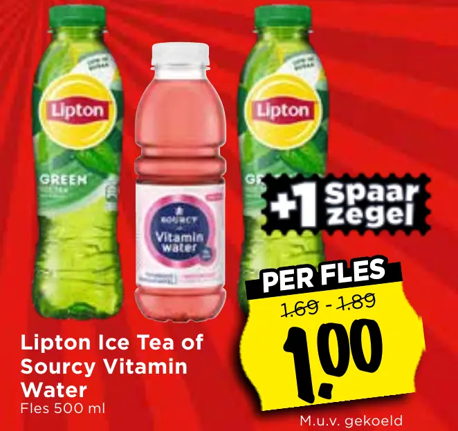 lipton ice tea of sourcy vitamin water