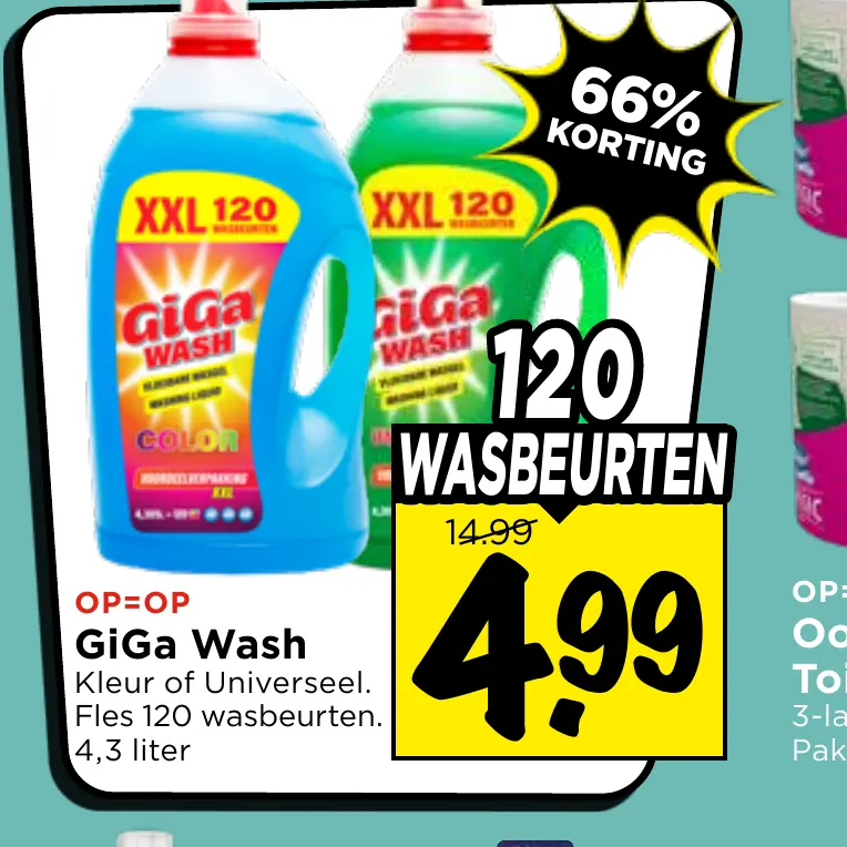 giga wash — 66% korting