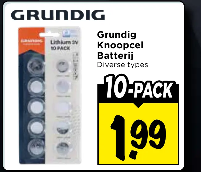 Grundig knoopcel batterij