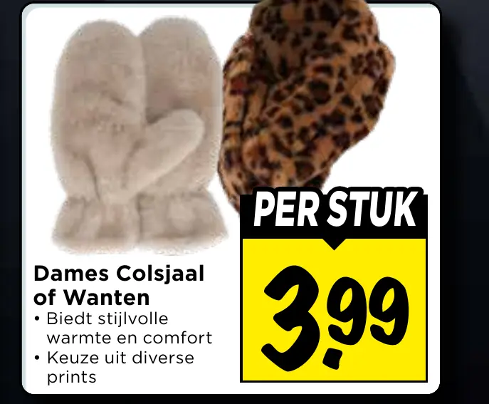 dames colsjaal of wanten