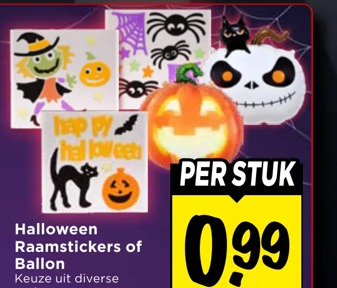 halloween raamstickers of ballon
