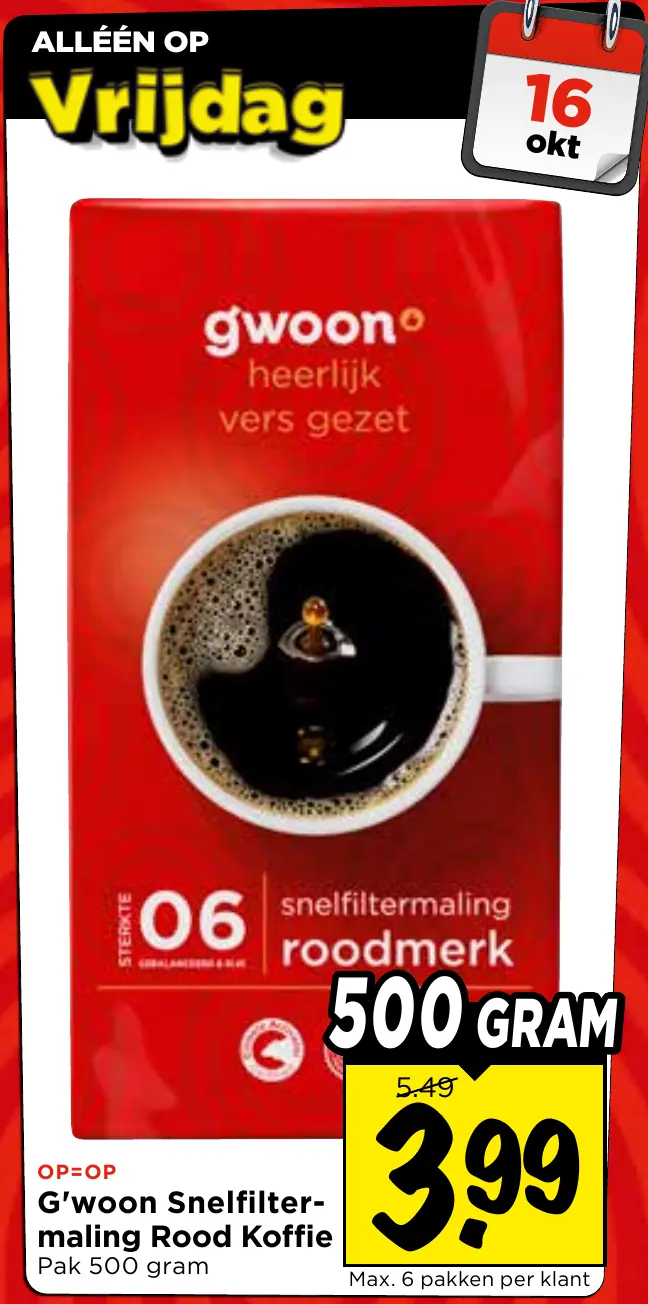 snelfiltermaling rood koffie