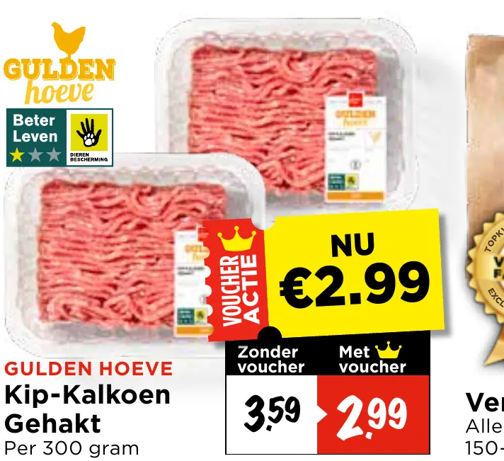 kip-kalkoen gehakt
