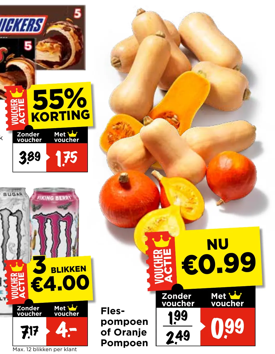 flespompoen of oranje pompoen — 55% korting