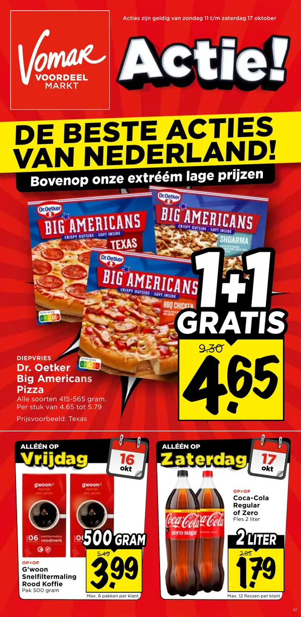 Cover van de Vomar folder week 42
