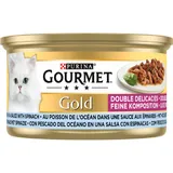 Gourmet Gold luxe mix met zeevis & spinazie