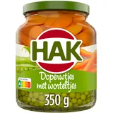 Hak Doperwtjes met worteltjes