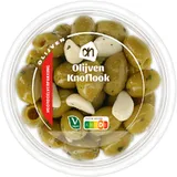 Huismerk Groene olijven met knoflook