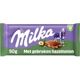 Milka Chocoladereep gebroken hazelnoten